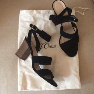 J Crew Aubrey Midheel Sandals. NIB with dustbag.